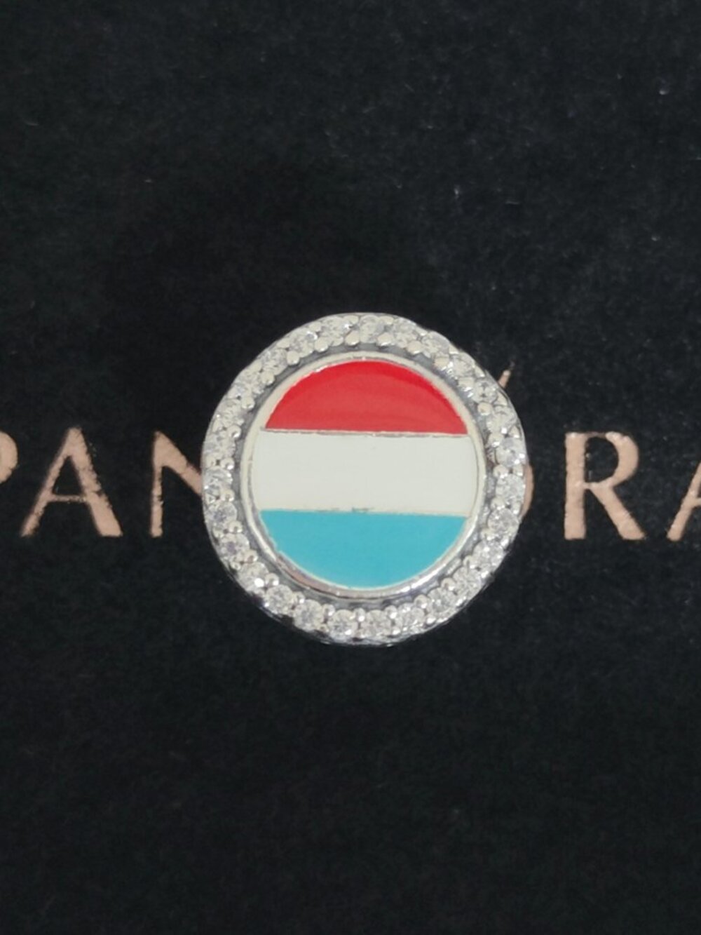 Pandora Luxembourg Flag Charm Bead Exclusive Travel Pendant S925 Silver with box